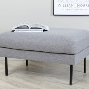 Zoom – Ottoman – Noir, Gris – 64 x 47 x 85 cm