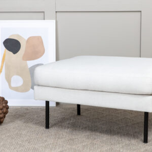 Zoom – Ottoman – Noir, Beige clair – 64 x 47 x 85 cm