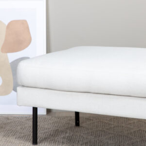 Zoom – Ottoman – Noir, Beige clair – 64 x 47 x 85 cm