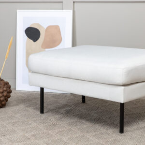 Zoom – Ottoman – Noir, Beige clair – 64 x 47 x 85 cm
