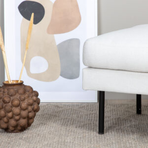 Zoom – Ottoman – Noir, Beige clair – 64 x 47 x 85 cm