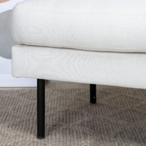 Zoom – Ottoman – Noir, Beige clair – 64 x 47 x 85 cm