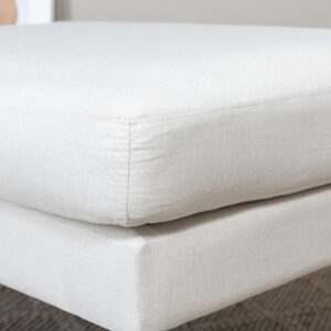 Zoom – Ottoman – Noir, Beige clair – 64 x 47 x 85 cm