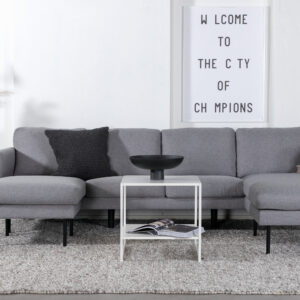 Zoom – Chaise Sofa – Noir, Gris – 154 x 80 x 260 cm