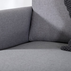Zoom – Chaise Sofa – Noir, Gris – 154 x 80 x 260 cm