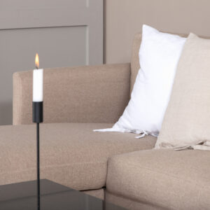 Zoom – Chaise Sofa – Beige, Noir – 154 x 80 x 260 cm