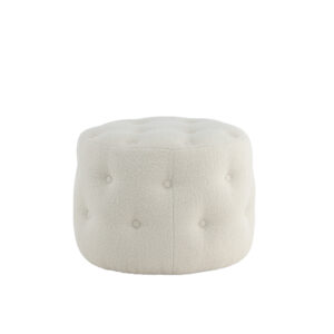 Benjamin – Pouf – Blanc – ⌀55 cm