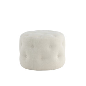 Benjamin – Pouf – Blanc – ⌀55 cm