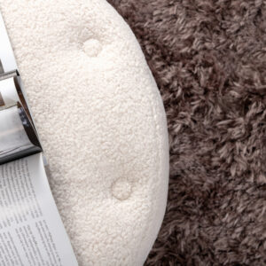 Benjamin – Pouf – Blanc – ⌀55 cm