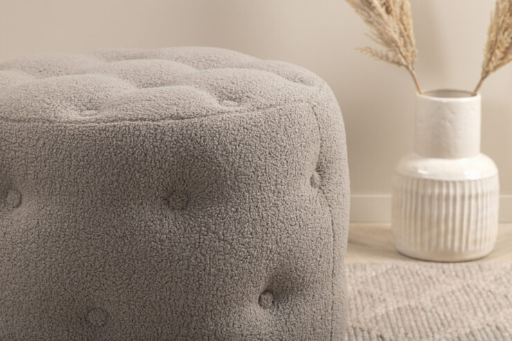 Benjamin – Pouf – Grège – ⌀55 cm