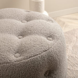 Benjamin – Pouf – Grège – ⌀55 cm