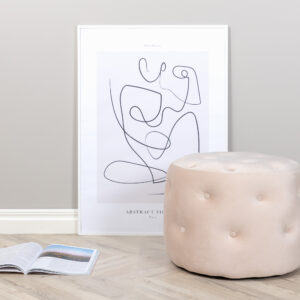 Benjamin – Pouf – Blanc – ⌀55 cm