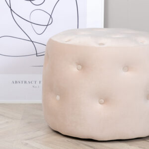 Benjamin – Pouf – Blanc – ⌀55 cm