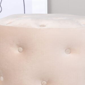Benjamin – Pouf – Blanc – ⌀55 cm