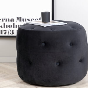 Benjamin – Pouf – Noir – ⌀55 cm