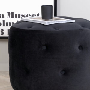 Benjamin – Pouf – Noir – ⌀55 cm