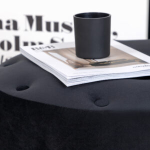 Benjamin – Pouf – Noir – ⌀55 cm