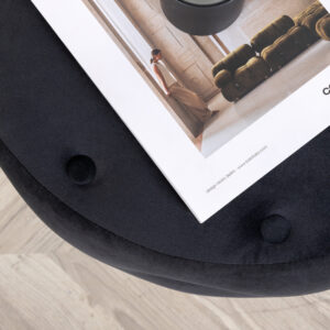 Benjamin – Pouf – Noir – ⌀55 cm