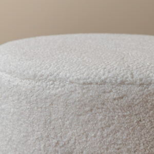 Benji – Pouf – Noir, Blanc – ⌀35 cm