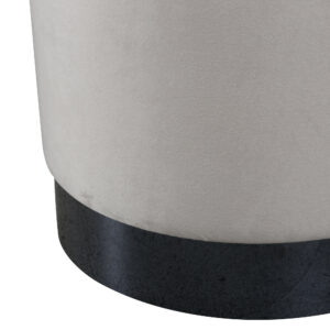 Benji – Pouf – Beige, Noir – ⌀35 cm