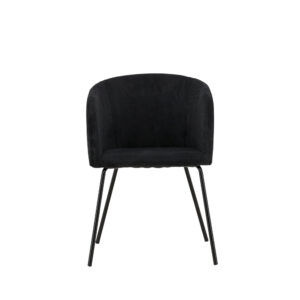 Berit – Chaise de salle à manger – Noir – 55 x 78 x 55 cm