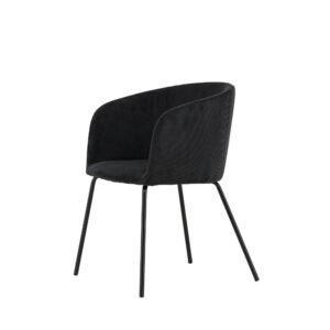 Berit – Chaise de salle à manger – Noir – 55 x 78 x 55 cm