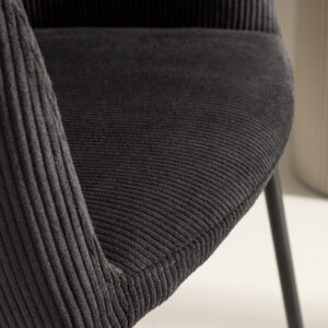 Berit – Chaise de salle à manger – Noir – 55 x 78 x 55 cm