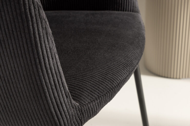 Berit – Chaise de salle à manger – Noir – 55 x 78 x 55 cm