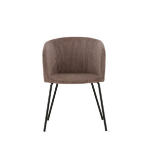 Berit – Chaise de salle à manger – Marron, Noir – 55 x 78 x 55 cm