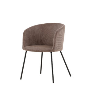 Berit – Chaise de salle à manger – Marron, Noir – 55 x 78 x 55 cm