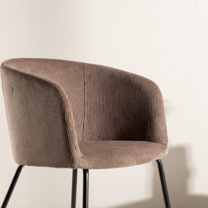 Berit – Chaise de salle à manger – Marron, Noir – 55 x 78 x 55 cm