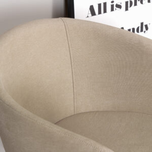 Berit – Chaise de salle à manger – Beige, Noir – 55 x 78 x 55 cm