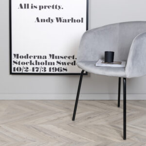 Berit – Chaise de salle à manger – Noir, Gris – 55 x 78 x 55 cm