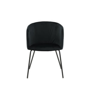Berit – Chaise de salle à manger – Noir – 55 x 78 x 55 cm