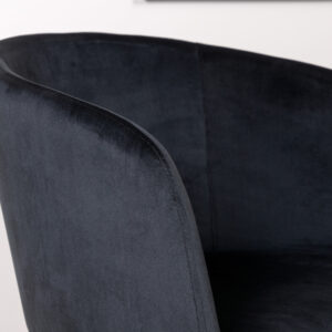 Berit – Chaise de salle à manger – Noir – 55 x 78 x 55 cm