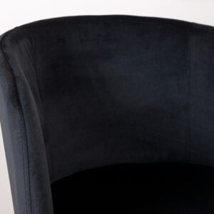 Berit – Chaise de salle à manger – Noir – 55 x 78 x 55 cm