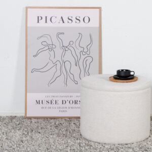 Dunken – Pouf – Blanc – ⌀51 cm