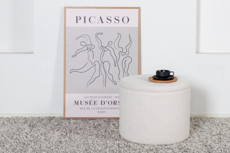Dunken – Pouf – Blanc – ⌀51 cm