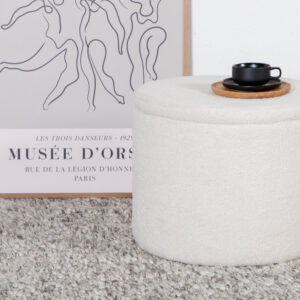 Dunken – Pouf – Blanc – ⌀51 cm