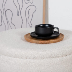 Dunken – Pouf – Blanc – ⌀51 cm