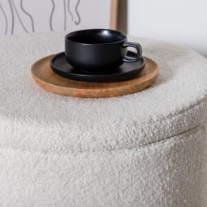 Dunken – Pouf – Blanc – ⌀51 cm