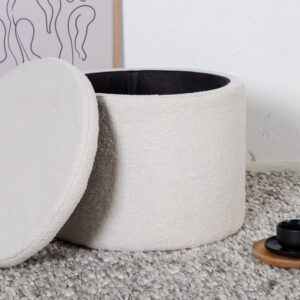 Dunken – Pouf – Blanc – ⌀51 cm