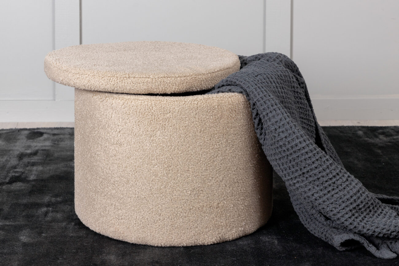 Dunken – Pouf – Beige – ⌀51 cm