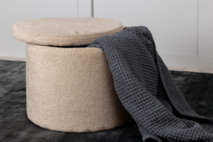 Dunken – Pouf – Beige – ⌀51 cm