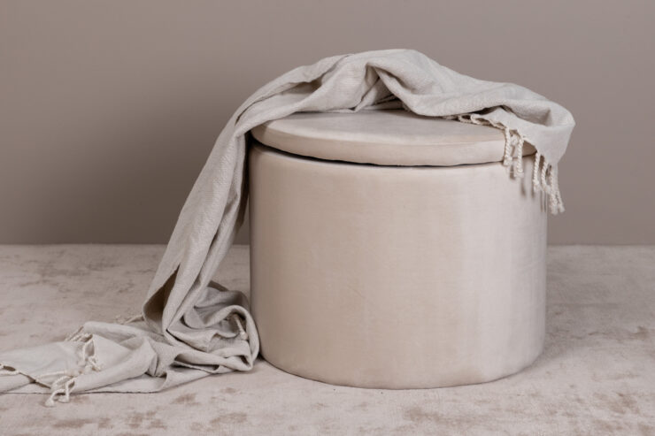 Dunken – Pouf – Beige – ⌀51 cm