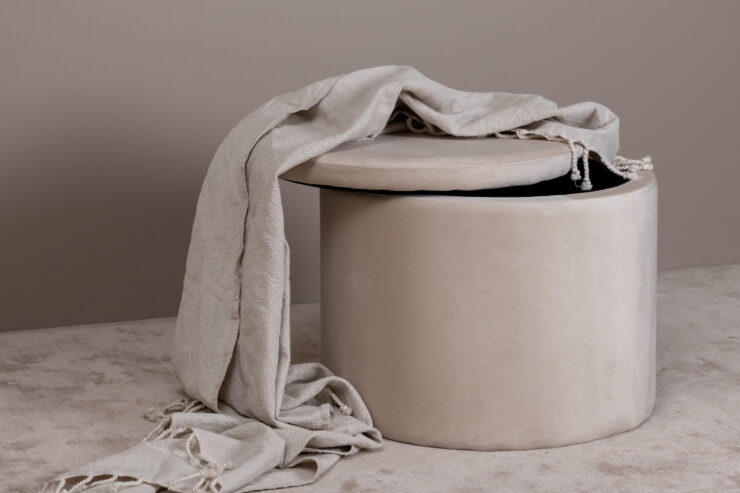 Dunken – Pouf – Beige – ⌀51 cm