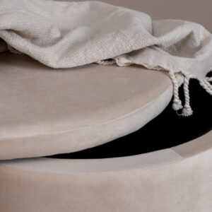 Dunken – Pouf – Beige – ⌀51 cm