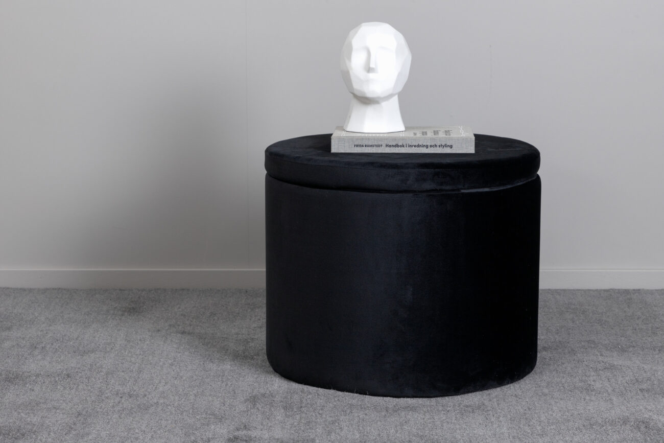 Dunken – Pouf – Noir – ⌀51 cm