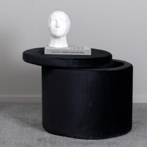 Dunken – Pouf – Noir – ⌀51 cm