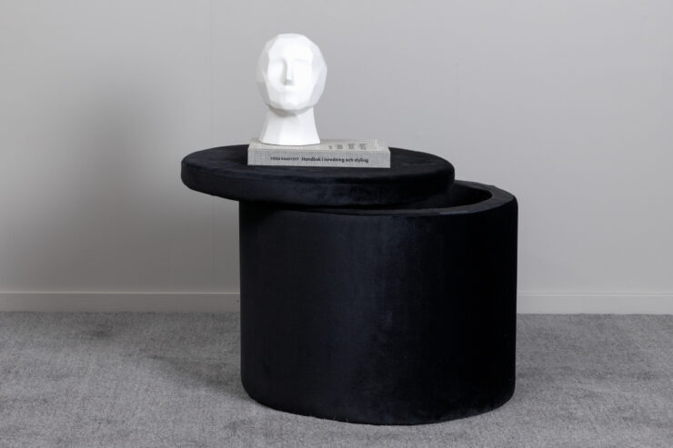 Dunken – Pouf – Noir – ⌀51 cm